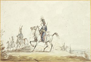Cavaliers sur une colline