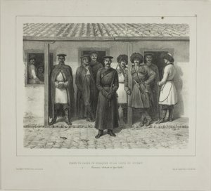 Gardes du corps cosaques de la ligne, Kouban, Taman, Détroit de Yéni-Kaleb, 9 octobre 1837 - Denis Auguste Marie Raffet
