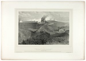 Départ de la troisième colonne, appelée le soutien, de Souvenirs d