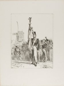 Infanterie légère, porte-étendard - Denis Auguste Marie Raffet