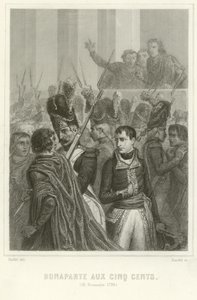 Napoléon Bonaparte entouré par les membres du Conseil des Cinq-Cents