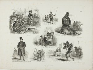 Feuille de croquis - Denis Auguste Marie Raffet
