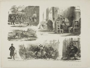 Feuille de croquis - Denis Auguste Marie Raffet