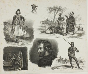 Feuille de croquis - Denis Auguste Marie Raffet