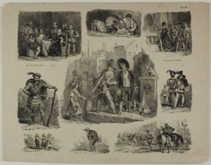 Feuille de croquis - Denis Auguste Marie Raffet