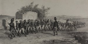 Recrues turques près de Smyrne, 10 novembre 1837 - Denis Auguste Marie Raffet