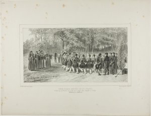 Ronde valaque, jouée par les Tsiganes et dansée par les musiciens du deuxième régiment chez le prince Ghika, Ghospodar, Valachie - Denis Auguste Marie Raffet