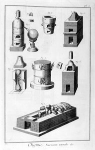 Chimie, ustensiles de fourneau, 1751-1777 - Denis Diderot