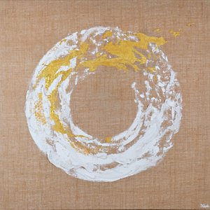 Enso doré abstrait