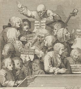 Un chœur de chanteurs, vers 1800