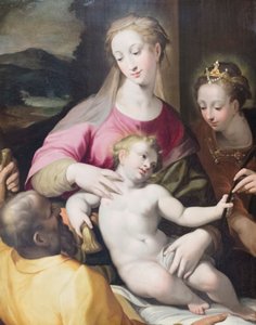 Le mariage mystique de Sainte Catherine - Denys Calvaert or Calvart