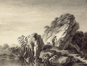Scène de berger dans un paysage méridional