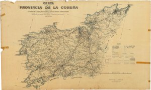 Carte de la province de La Corogne avec les routes de l