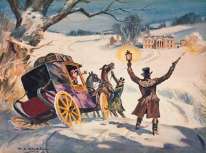 Chariot coincé dans la neige