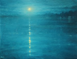 Lever de lune sur le canal, 2020