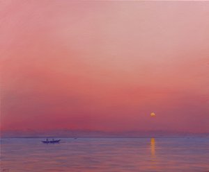 Aube Rose sur le Gange - Derek Hare