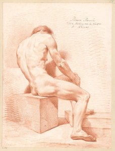 Homme nu assis, vu de dos (1er prix 1790)