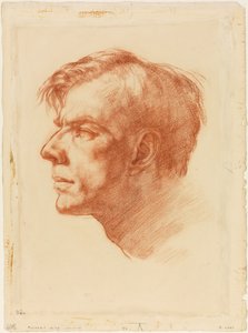 Portrait de John Fothergill, vers 1907 (sanguine sur papier) - Derwent Lees