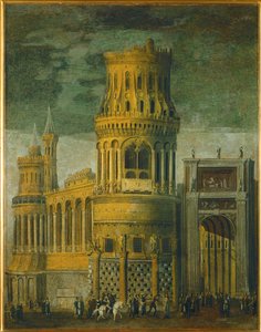 Architecture imaginaire (huile sur toile)