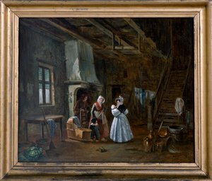 Intérieur avec des figures - Desire Donny