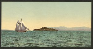 Alcatraz et le Golden Gate, San Francisco - Detroit Photographic Co.