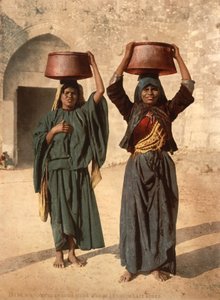 Vendeurs de lait de Siloé, Terre Sainte, vers 1890 - Detroit Photographic Co.