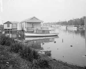 Le long du Bayou Saint John, La Nouvelle-Orléans, 1910 - Detroit Publishing Co.
