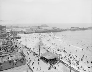 Plage et promenade, Atlantic City, 1900-10 - Detroit Publishing Co.