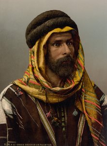 Chef bédouin de Palmyre, vers 1890-1900 (photochromie) - Detroit Publishing Co.