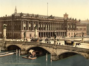Pont de Frédéric et la Bourse, Berlin, Allemagne, vers 1900