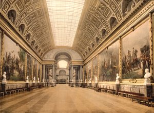 Galerie des Batailles, Versailles, vers 1890-1900 (photochromie) - Detroit Publishing Co.