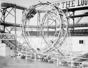 Loop the Loop, Coney Island, New York, vers 1903 - Detroit Publishing Co.