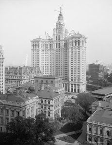 Nouveau bâtiment municipal, New York City, USA, vers 1914 (photo n/b) - Detroit Publishing Co.