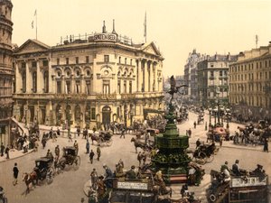 Piccadilly Circus, Londres, vers 1890-1900