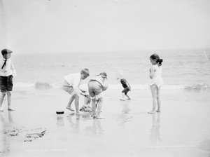 Châteaux de sable, Coney Island, NY - Detroit Publishing Co.