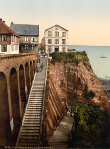 Le Grand Escalier, Helgoland, Allemagne, impression photochrome, vers 1900 - Detroit Publishing Co.