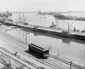 Le Port, San Pedro, Californie, vers 1880-99 - Detroit Publishing Co.