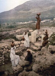 Le Puits des Samaritains à Naplouse, vers 1900 - Detroit Publishing Co.