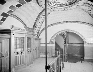 Guichet, station de métro City Hall, New York, c.1904 - Detroit Publishing Co.