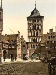 Arc de la tour, Lübeck, Allemagne, c.1900 - Detroit Publishing Co.