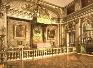 Chambre de Louis XIV, Versailles, vers 1890-1900 (photochromie)