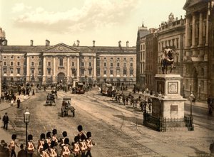 College Green, Dublin, vers 1890-1900 (photochromie) - Detroit Publishing Co.