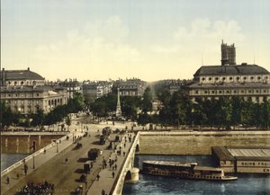 Place du Châtelet, Paris, vers 1890-1900 (photochromie) - Detroit Publishing Co.