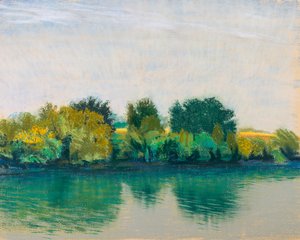 Rivière tranquille, 2017 (pastel sur papier)
