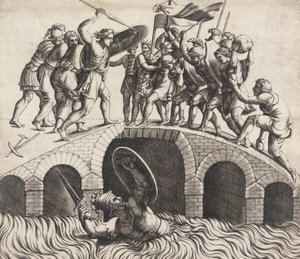 Horatius Coclès se Sauvant à la Nage, 16ème siècle