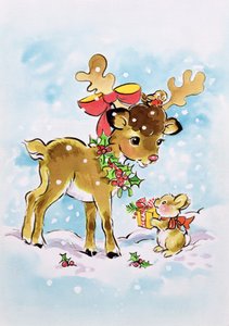 Renne de Noël et lapin - Diane Matthes