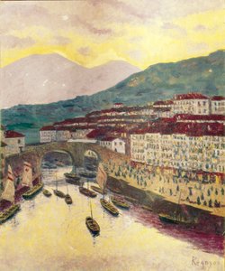 Arrivée des pêcheurs à Ondarroa - Diario or Dario de Regoyos y Valdes