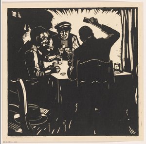 Joueurs de cartes - Dick Ket (signed by artist)