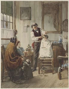 Enfant chez le coiffeur - Diederik Franciscus Jamin
