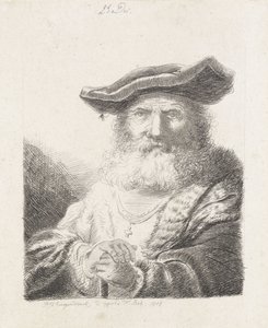 Vieil homme avec béret - Diederik Jan Singendonck